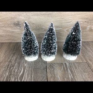 Lot Of 3 Lemax 5 1/2” Frosted Christmas trees